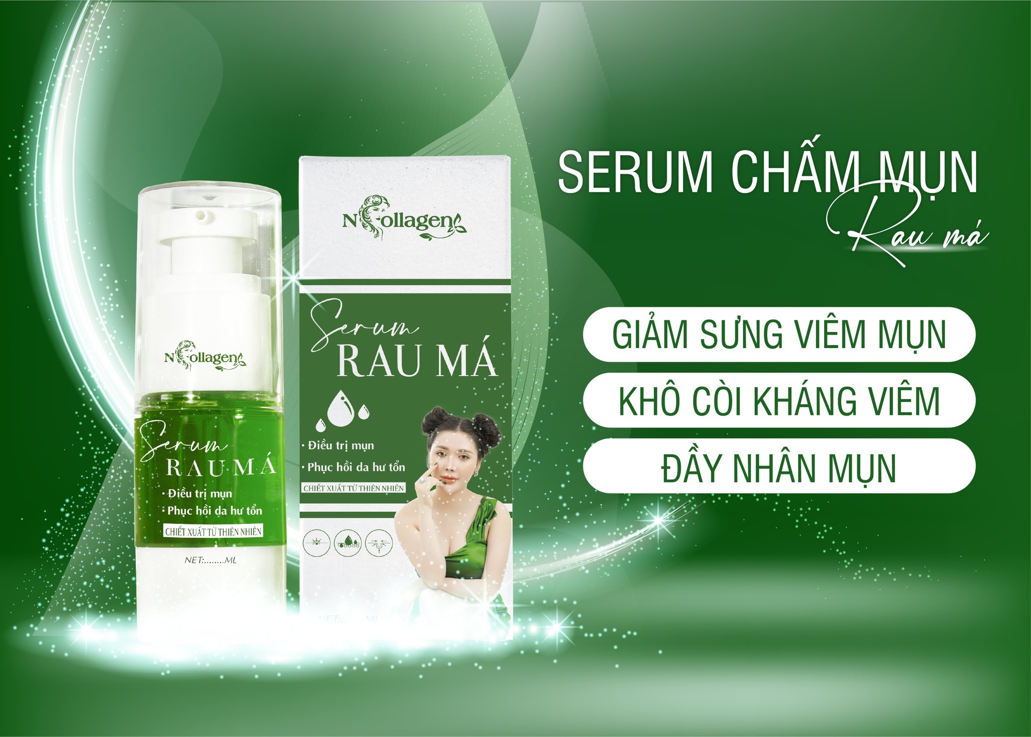 Serum Chấm Mụn Rau Má N Collagen