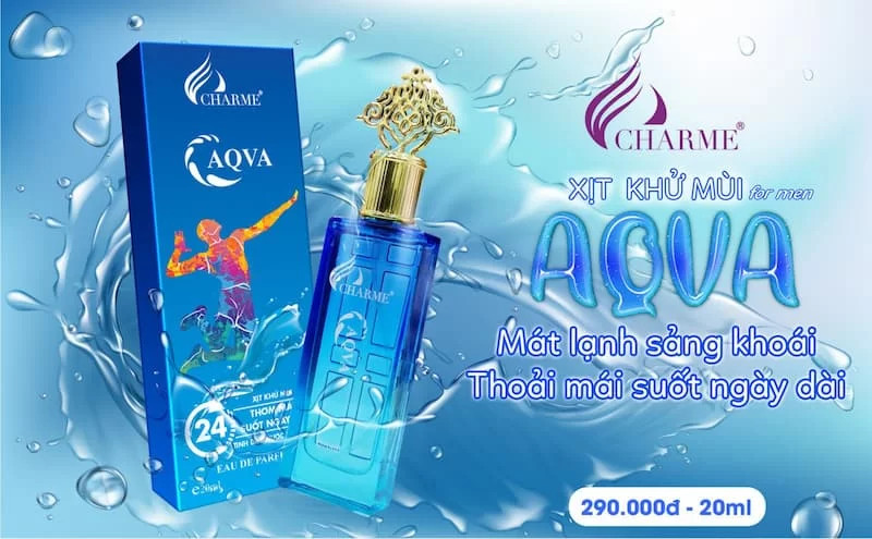 Xịt Khử Mùi Charme Aqva 20ml