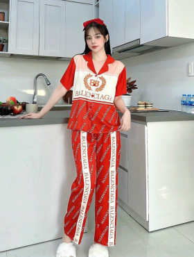 Đồ bộ dài pijama tay ngắn họa tiết siêu cute - DBO1396