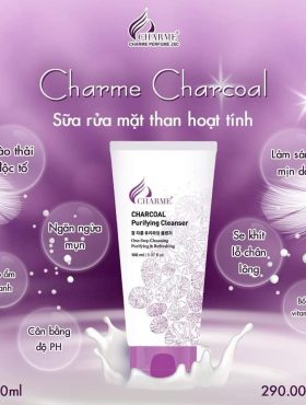 Sữa Rửa Mặt Than Hoạt Tính Charme Charcoal Purifying Cleanser - 8809085103123