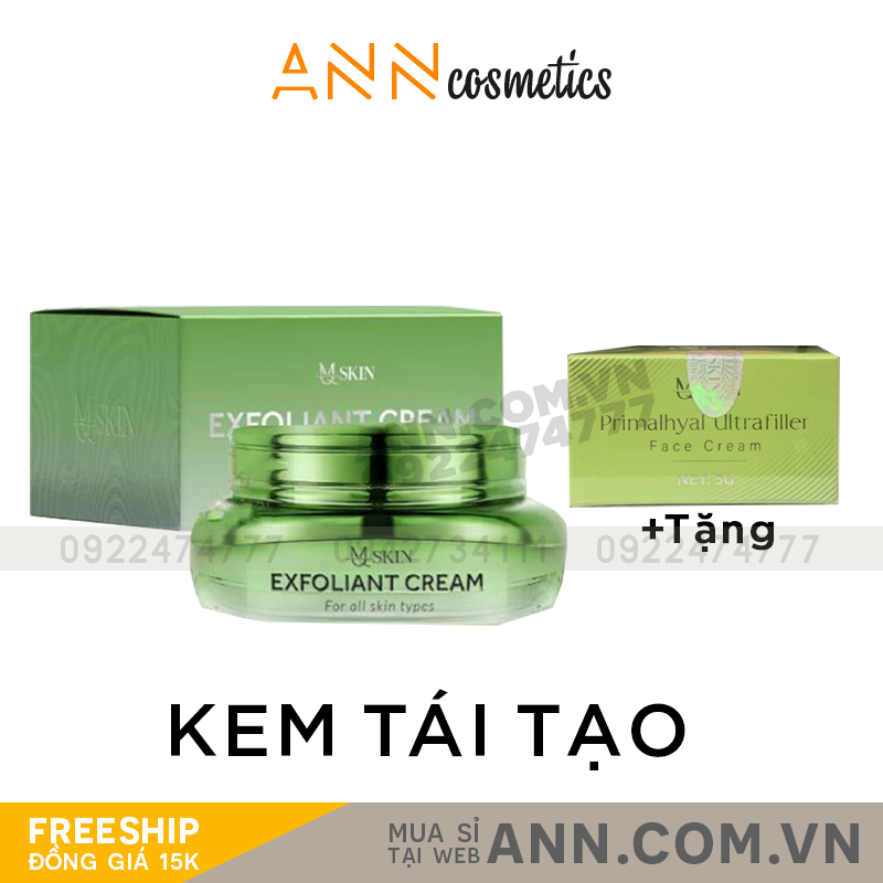 Kem Face Tái Tạo Nội Sinh Exfoliant Cream MQ Skin Tặng Kem Dưỡng HA