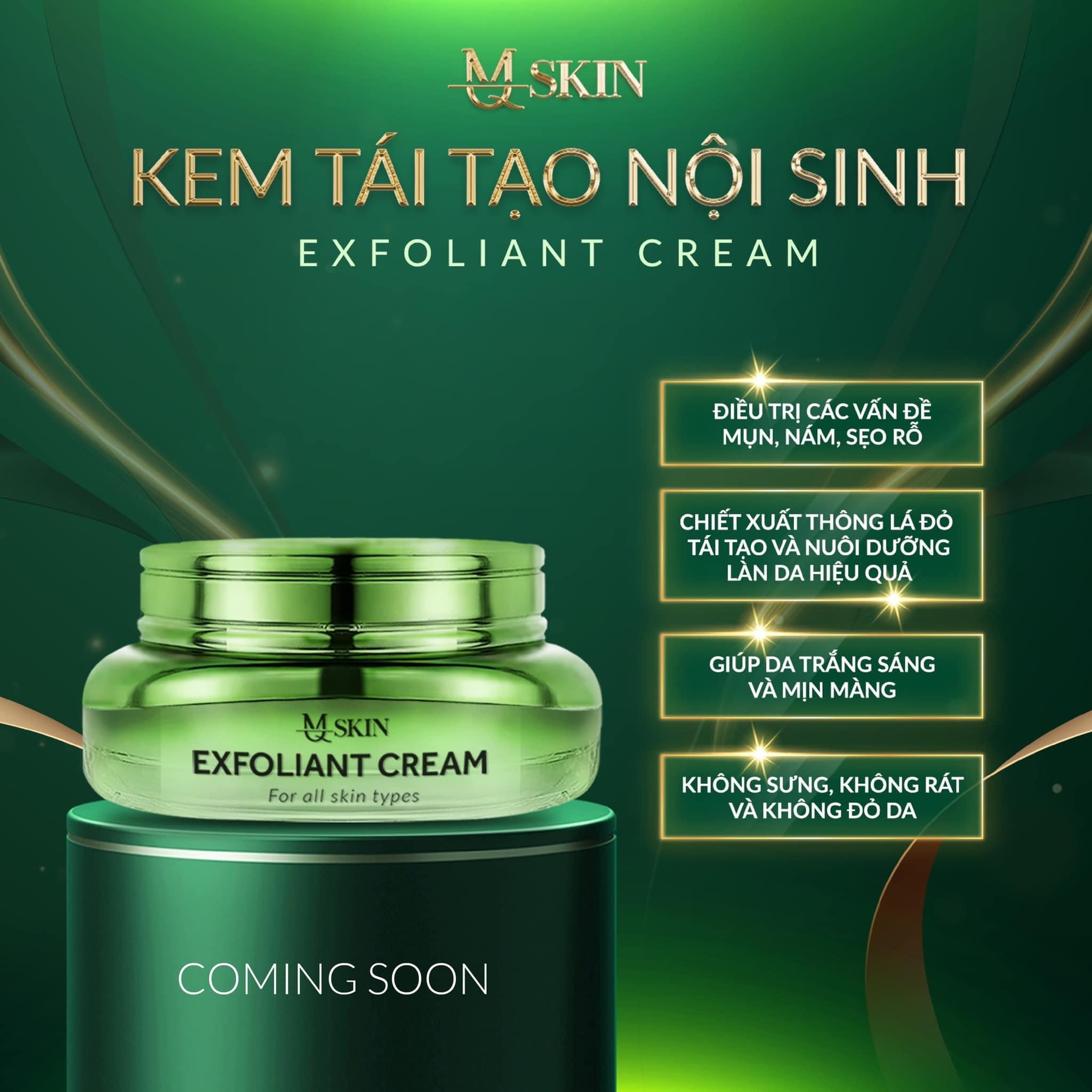 Kem Face Tái Tạo Nội Sinh Exfoliant Cream MQ Skin Tặng Kem Dưỡng HA