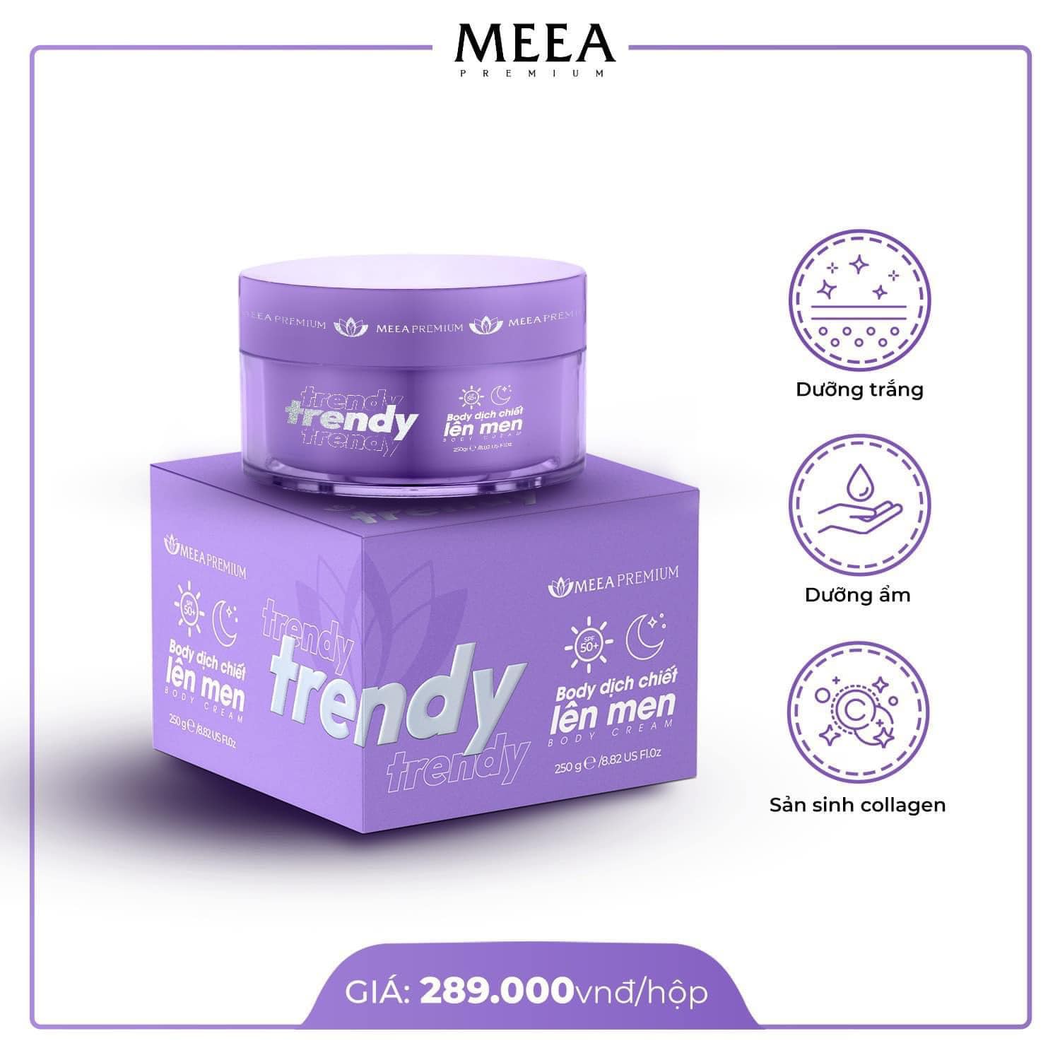 Kem Body Trendy Meea Origin Dịch Chiết Lên Men