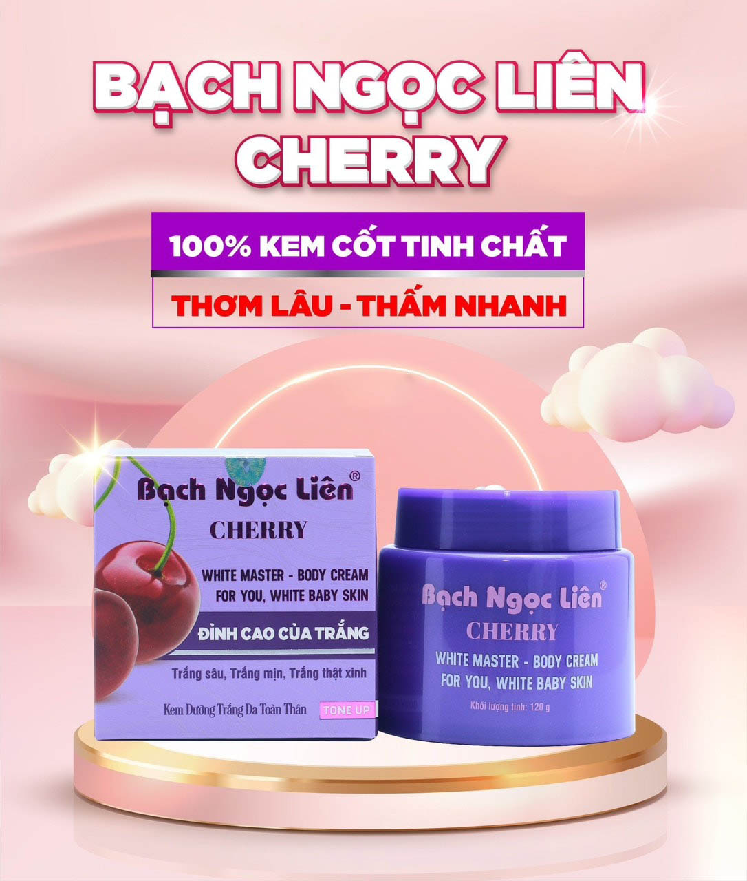 Kem Body Bạch Ngọc Liên Cherry 120gr