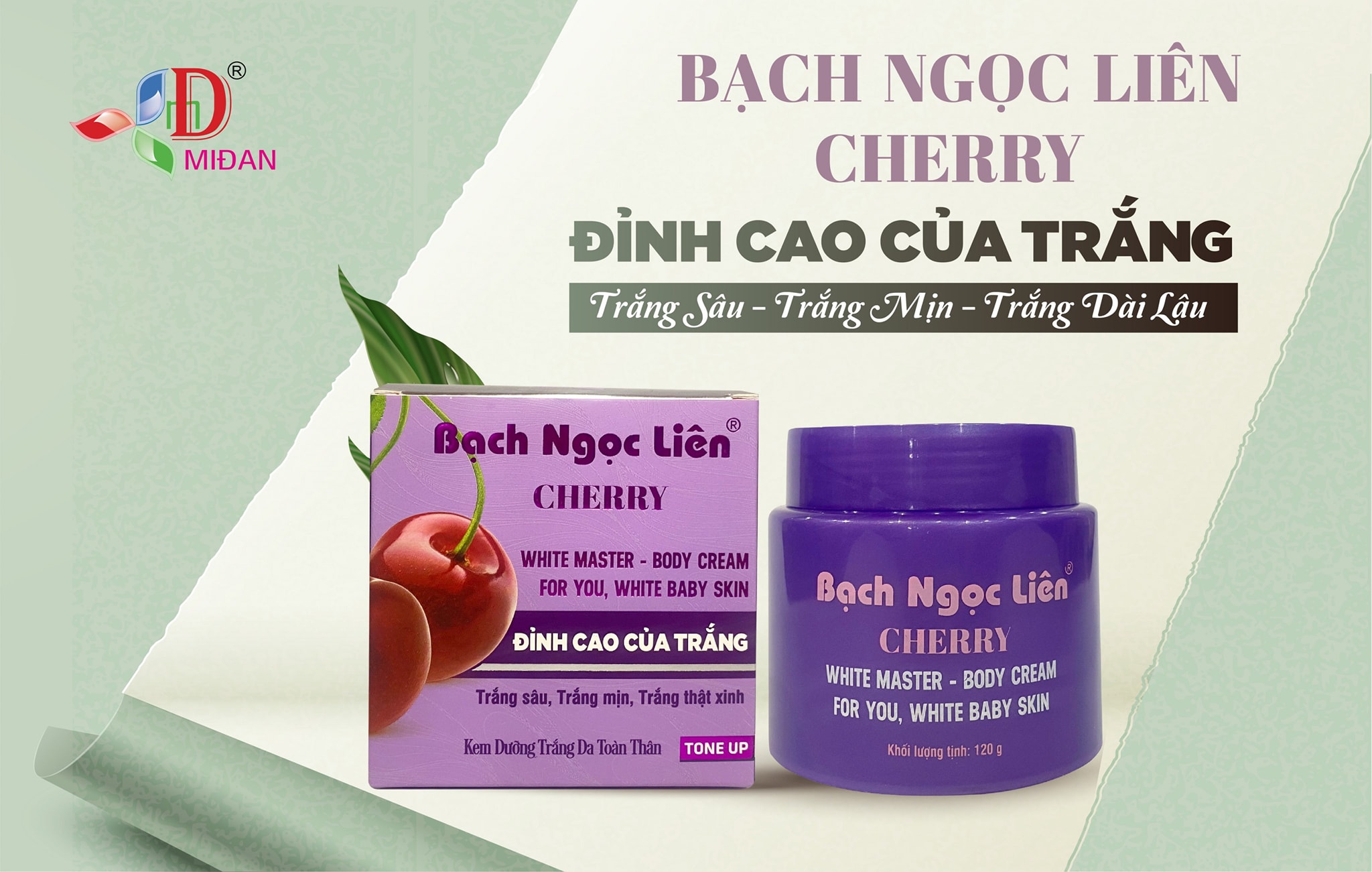 Kem Body Bạch Ngọc Liên Cherry 120gr