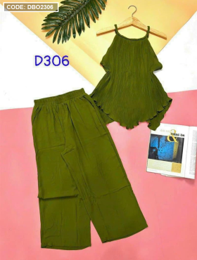Đồ bộ quần dài áo yếm màu trơn - DBO2306