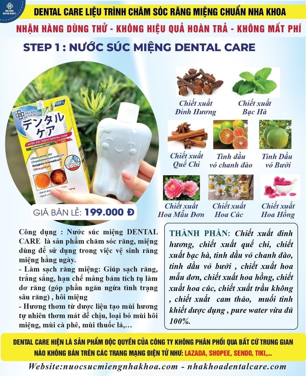 Nước Súc Miệng Dental Care Nha Khoa Doctor Beauty