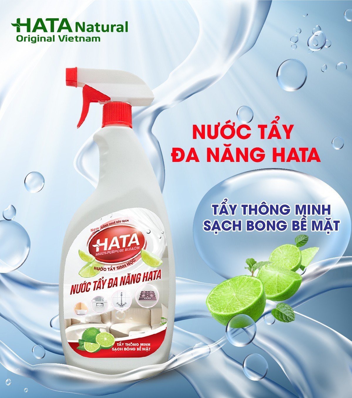 Combo 2 Chai Nước Tẩy Đa Năng Hata