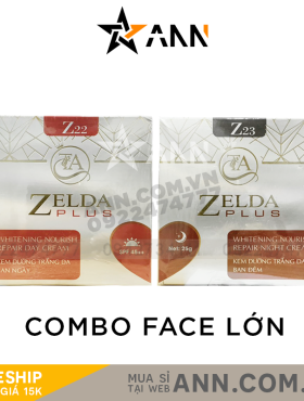 Combo Kem Face Zelda Plus Dưỡng Trắng Da Ngày Đêm - CBZELDA01