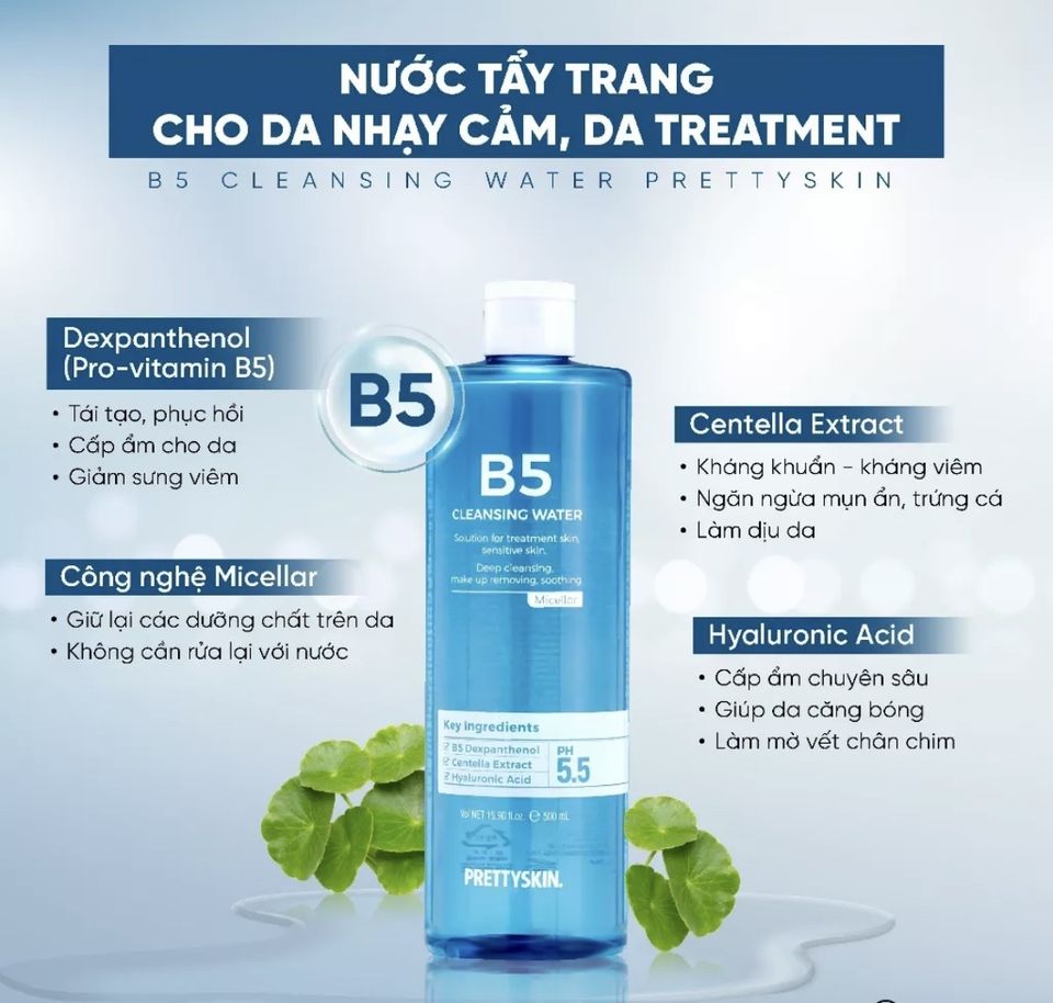 Nước Tẩy Trang B5 PrettySkin 500ml