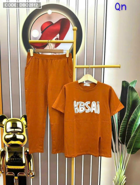 Đồ bộ quần dài áo tay ngắn in chữ kbsai - DBO2512