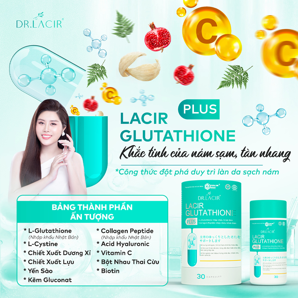 Viên Uống Trắng Da Lacir Glutathione Plus Dr Lacir