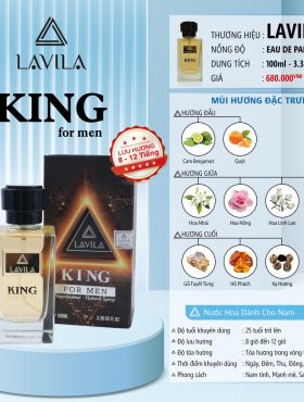 Nước Hoa Nam Lavila King 100ml - 8936184450619