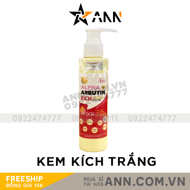 Kem Kích Trắng 100 Alpha Arbutin Thanh Nhi Nikos Beauty