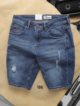 Quần Short Jeans Nam Rurumen Màu Xanh Cao Cấp Hàng VNXK - QB419