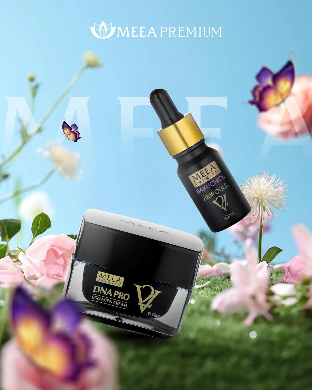 Combo Dưỡng Da Face Cá Hồi DNA Pro V2 Mini + Serum Bakuchiol Amploule V2 Mini Meea Origin