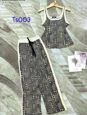 Đồ bộ quần dài áo dây hoạ tiết - DBO3405