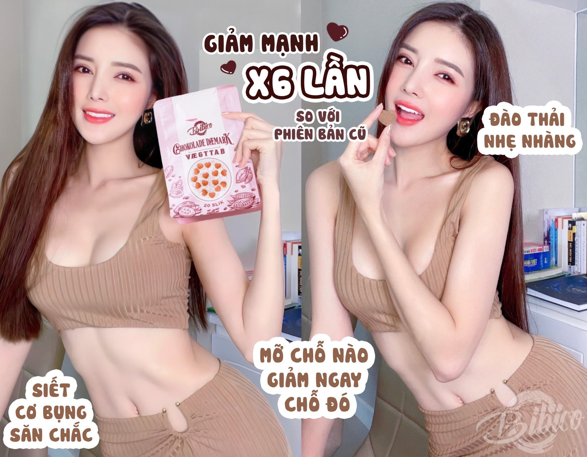 Kẹo Socola Giảm Cân Đan Mạch Chokolade Daemark Vaegttab 40 viên