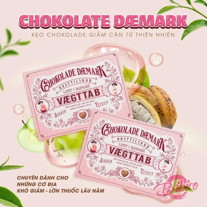 Kẹo Socola Giảm Cân Đan Mạch Chokolade Daemark Vaegttab 40 viên