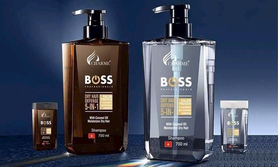 Sữa Tắm Gội Toàn Thân Boss Charme 5IN1 Màu Xanh