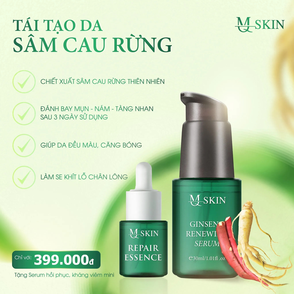 Combo Tái Tạo Sâm Cau Rừng MQ Skin