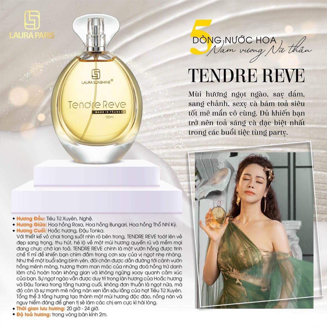 Nước Hoa Nữ Laura Sunshine Tendre Reve 100ml