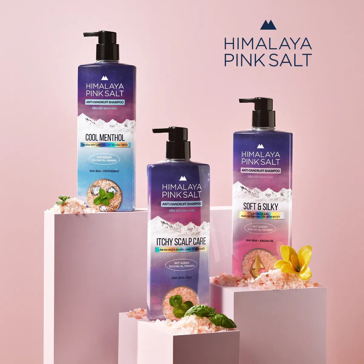 Dầu Gội Sạch Gàu Muối Hồng Himalaya Itchy Scalp Care Hàn Quốc Giảm Tế Bào Chết