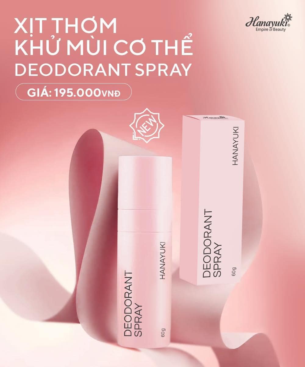 Xịt Khử Mùi Cơ Thể Hanayuki Deodorant Spray