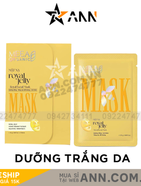 Mặt Nạ Thạch Collagen Meea Organic Màu Vàng Royal Jelly Mask Hộp 5 Miếng - MASKROYALJELLY