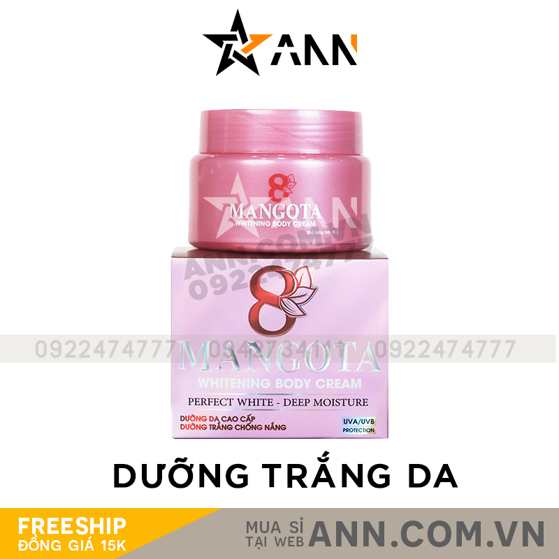 Kem Body Mangota 8 Whitening Body Cream