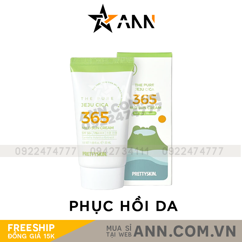 Kem Chống Nắng Prettyskin 365 Mild Sun Cream Phục Hồi Da Mỏng Yếu