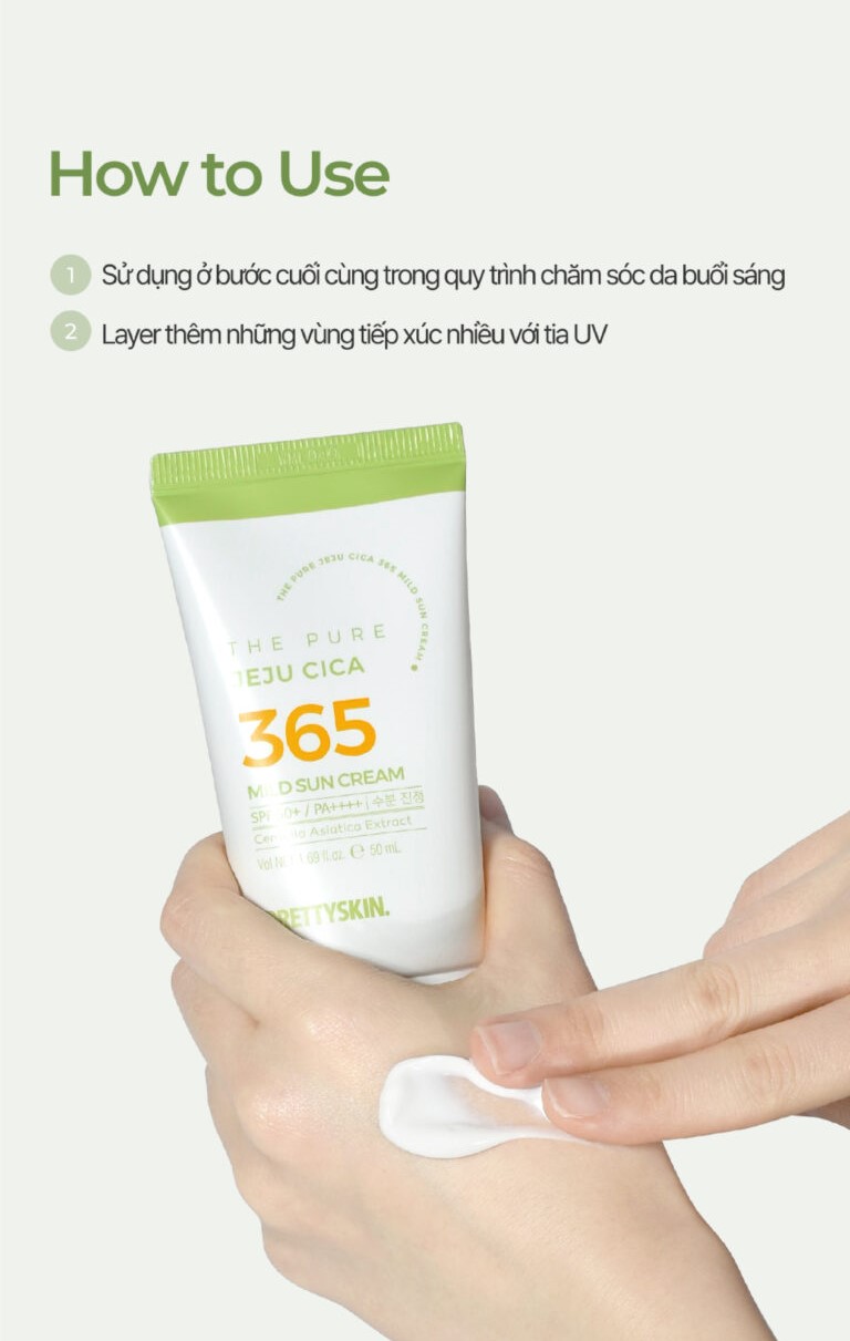 Kem Chống Nắng Prettyskin 365 Mild Sun Cream Phục Hồi Da Mỏng Yếu