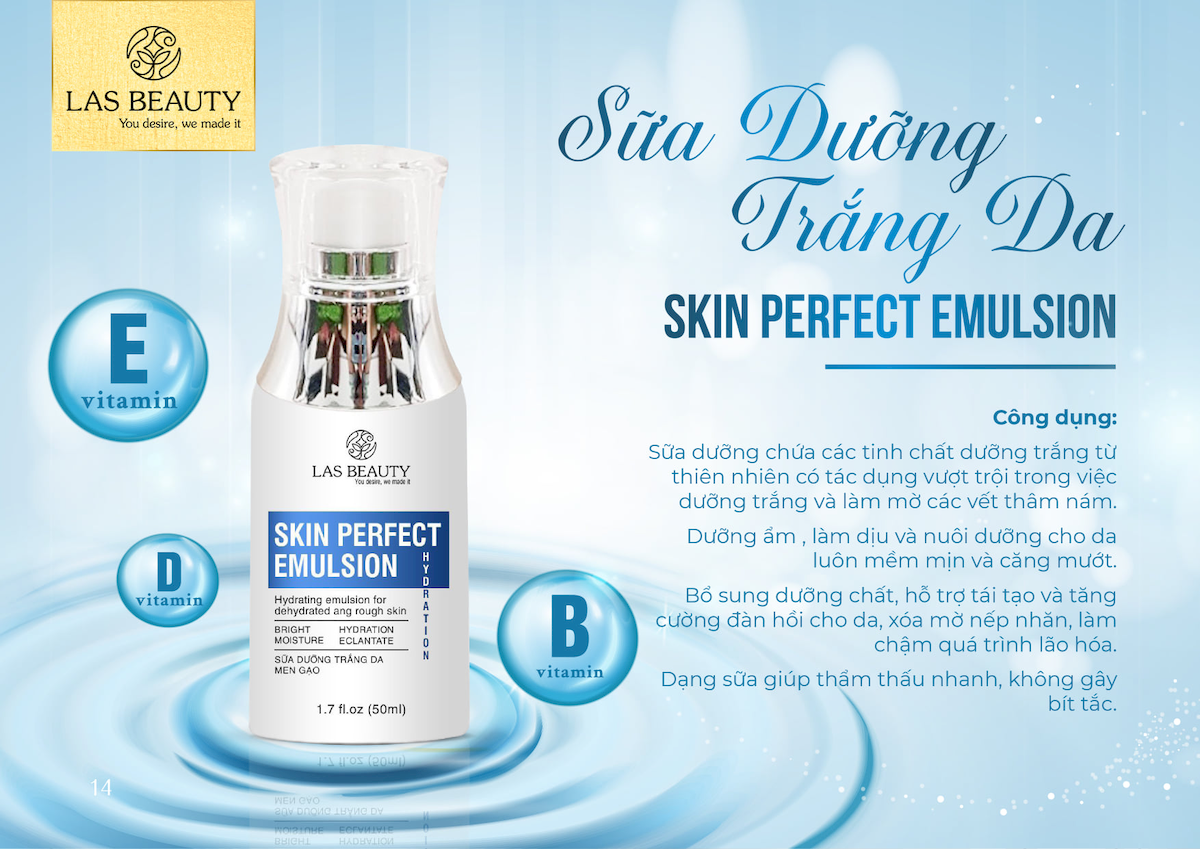 Sữa Dưỡng Rong Nho Las Beauty Skin Perfect Emulsion 50ml