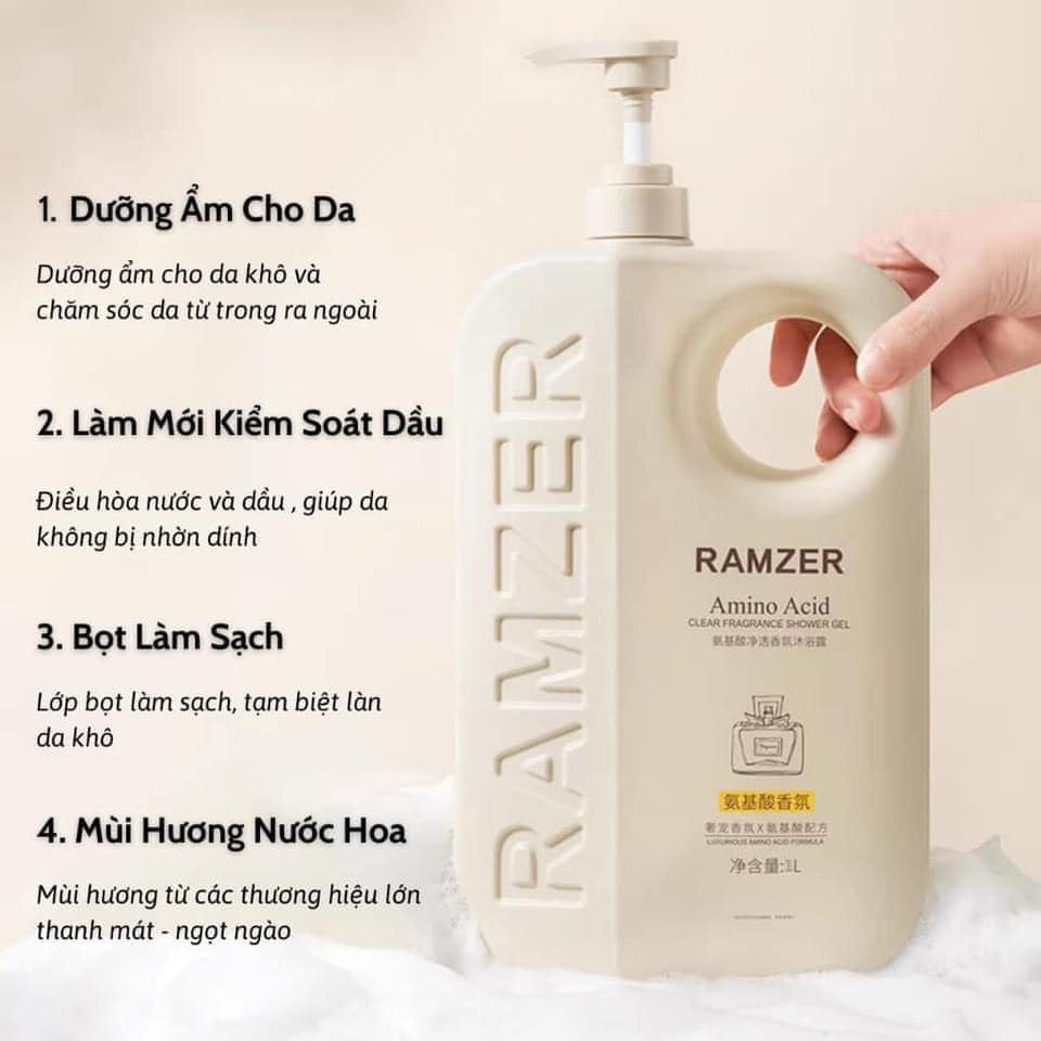 Sữa Tắm Ramzer Hương Nước Hoa Chai Màu Vàng 1L