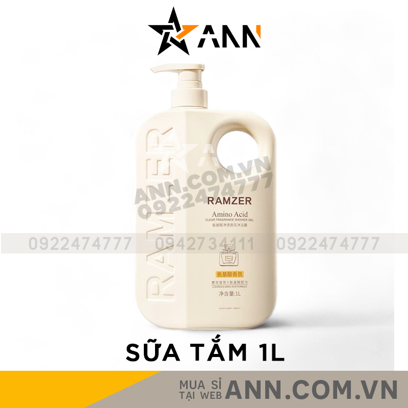 Sữa Tắm Ramzer Hương Nước Hoa Chai Màu Vàng 1L