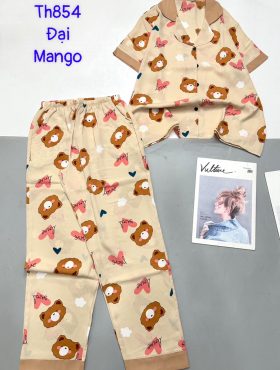 Đồ bộ quần dài mango pijama có túi trước - DBO4789