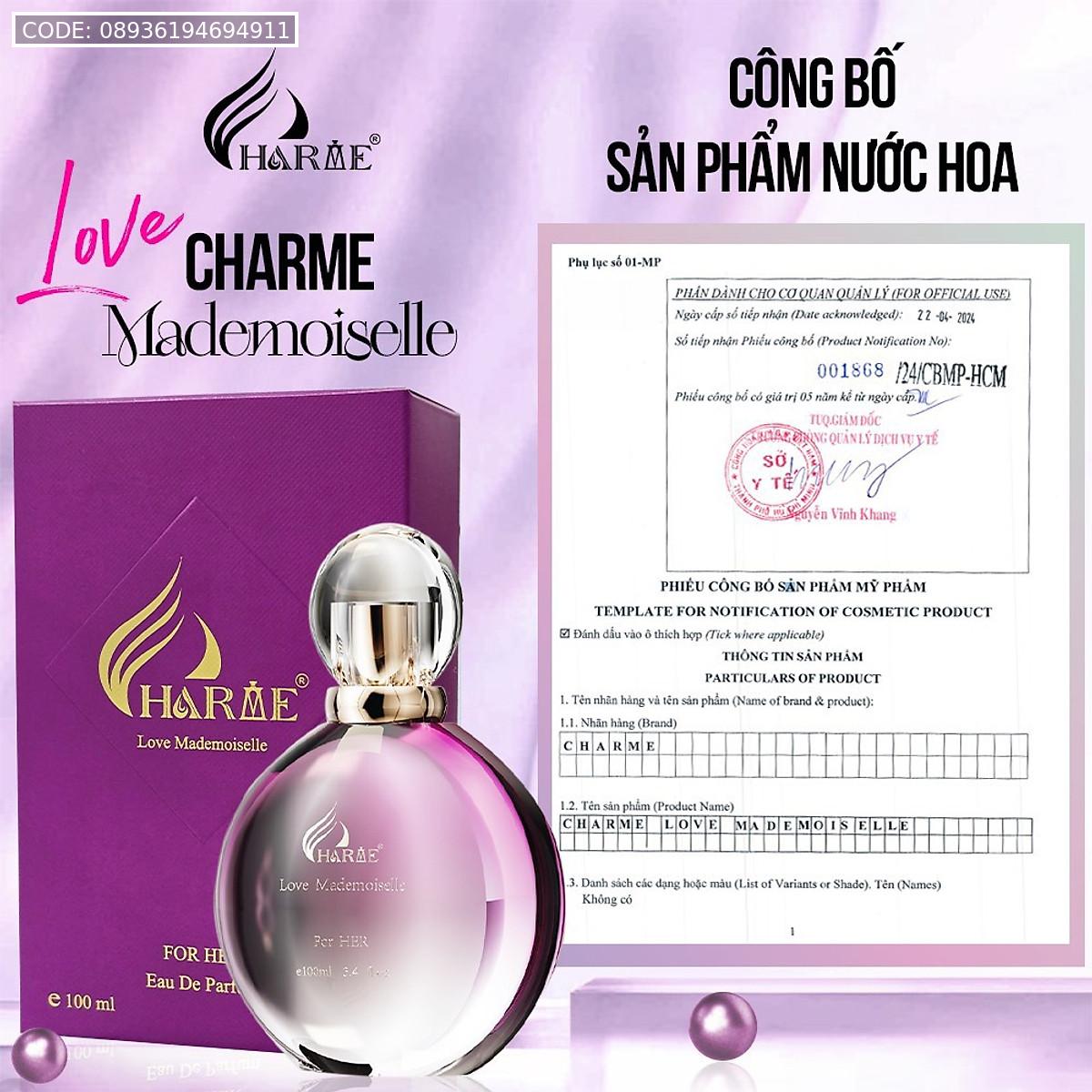 Nước Hoa Charme Love Mademoiselle 100ml Mùi Nữ