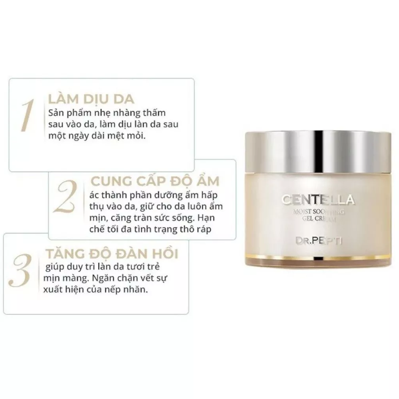 Kem Face Dưỡng Ẩm Dr.Pepti Centella Hàn Quốc 70ml