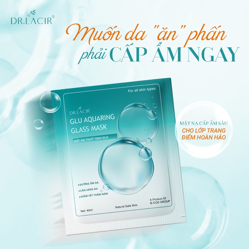 Mặt Nạ Thủy Tinh Dr Lacir Glu Aquaring Glass Mask Hộp 6 Miếng