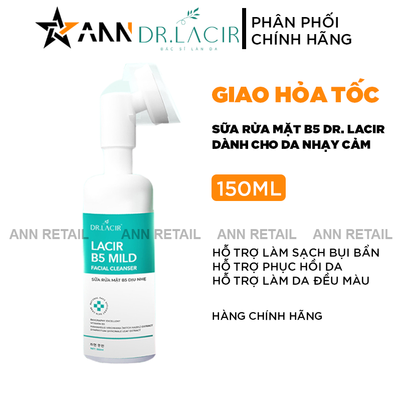 Sữa Rửa Mặt Dr Lacir B5 Dịu Nhẹ Cho Da Nhạy Cảm 150ml