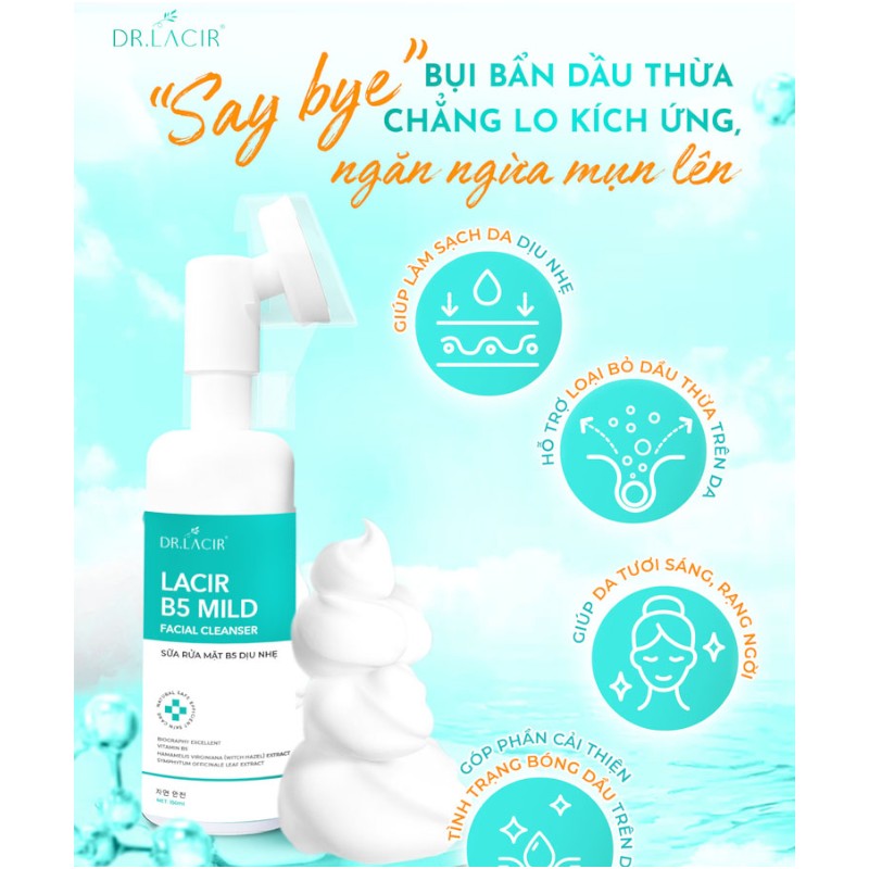 Sữa Rửa Mặt Dr Lacir B5 Dịu Nhẹ Cho Da Nhạy Cảm 150ml