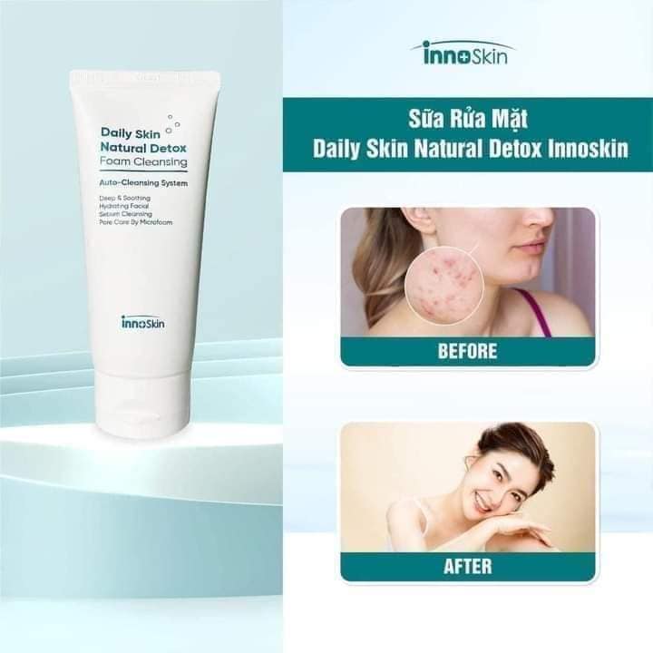 Tươi mới cả ngày với Rửa Mặt Daily Skin Natural Detox InnoSkin Foam Cleansing