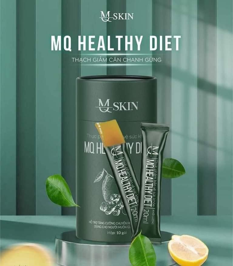 Thạch Giảm Cân Chanh Gừng MQ Skin Healthy Diet là sản phẩm 100% từ thiên nhiên, với những thành phần chanh và gừng