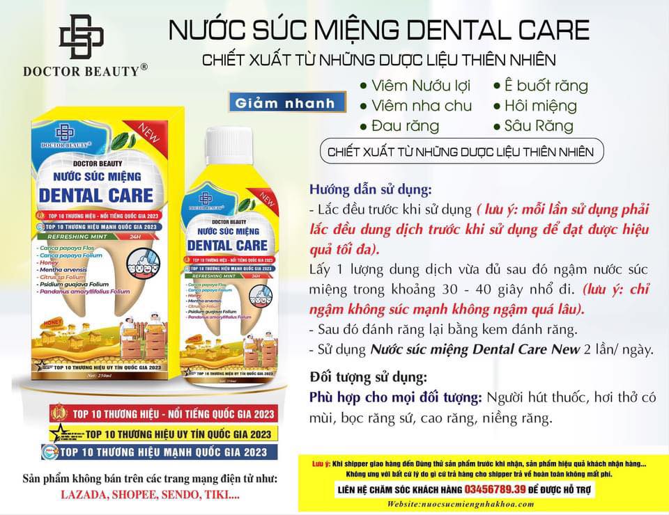 Nước súc miệng Dental Carre là sản phẩm chăm sóc răng miệng cao cấp