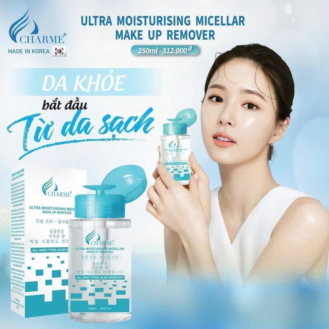 Nước Tẩy Trang Charme Ultra Moisturising Micellar Make Up Remover 250ml