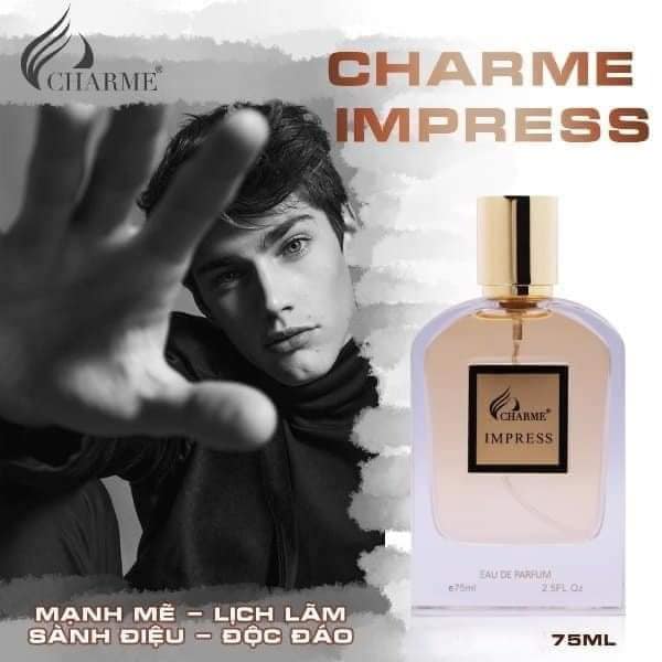 Nước hoa nam thơm lâu Charme Impress hương thơm quyến rũ  lôi cuốn  khơi gợi sự nam tính  lịch lãm