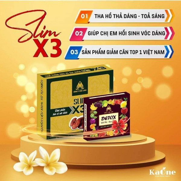 Giảm cân  SlimX3 Đông y Mộc Linh dành cho cơ địa khó giảm