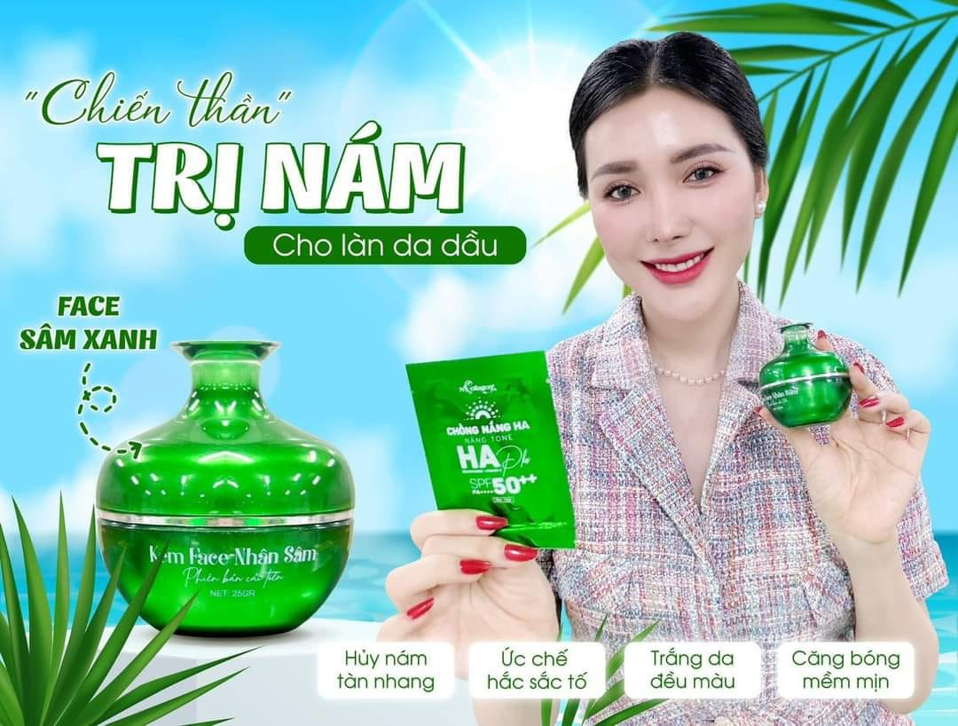 Kem Face Sâm Xanh N-Collagen phiên bản cải tiến( đặc biệt chuyên về da dầu)