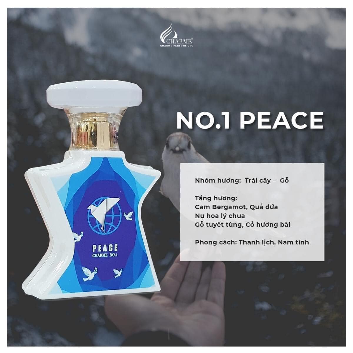 Nếu chọn một tình yêu yên bình hãy chọn Nước Hoa Nam Charme No.1 Peace 100ml