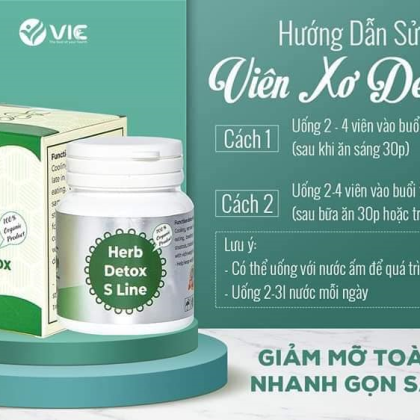 Viên Xơ Detox Cell Thảo Mộc Thiên Nhiên Herb Detox S Line VIC